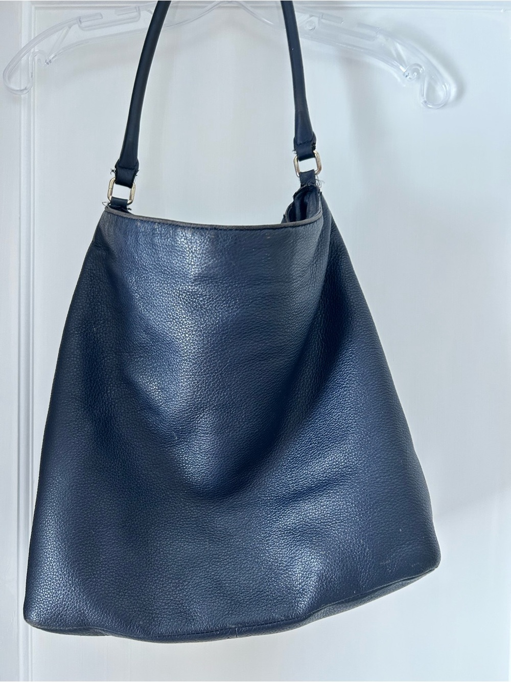 Talbots Black Pebble Leather Shoulder Bag